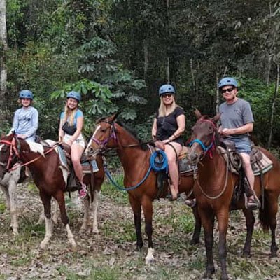 horse back riding with Belize Jungle Boys